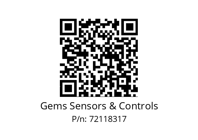   Gems Sensors & Controls 72118317