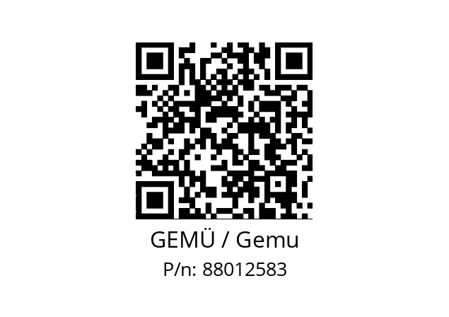   GEMÜ / Gemu 88012583