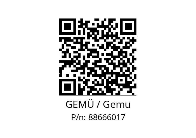   GEMÜ / Gemu 88666017