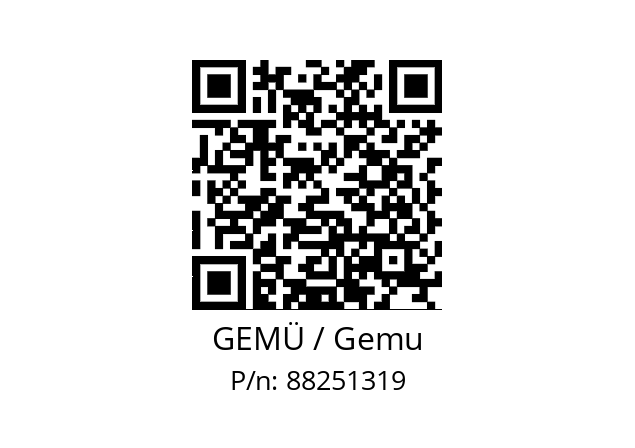   GEMÜ / Gemu 88251319