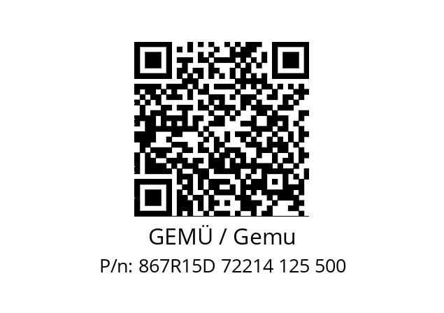   GEMÜ / Gemu 867R15D 72214 125 500