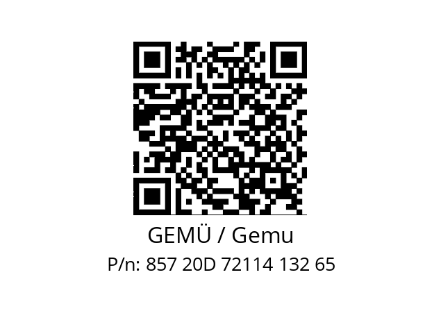   GEMÜ / Gemu 857 20D 72114 132 65