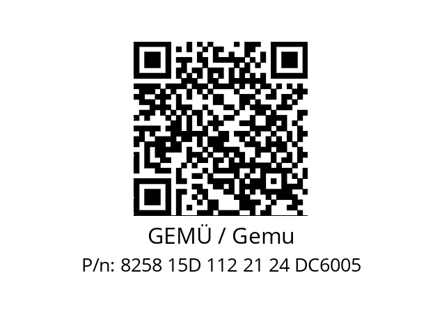   GEMÜ / Gemu 8258 15D 112 21 24 DC6005