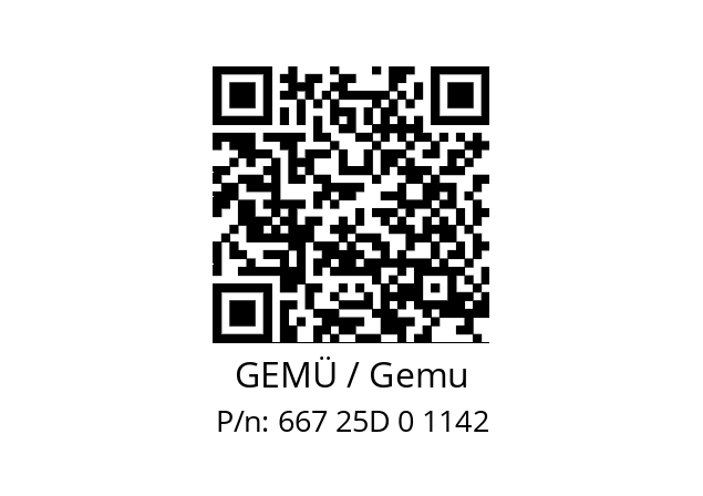   GEMÜ / Gemu 667 25D 0 1142