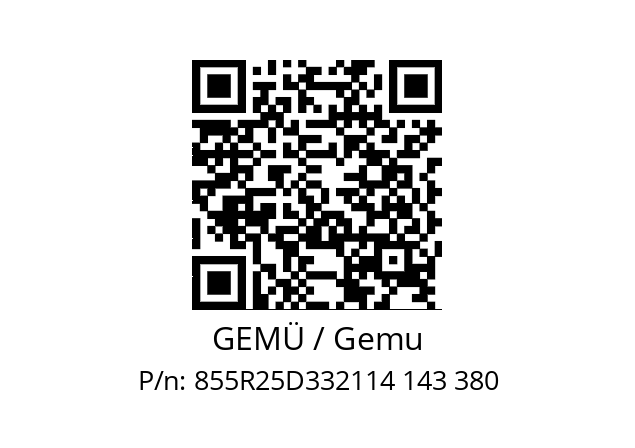   GEMÜ / Gemu 855R25D332114 143 380