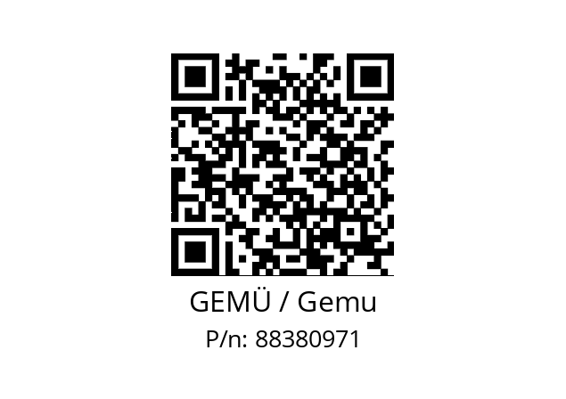   GEMÜ / Gemu 88380971