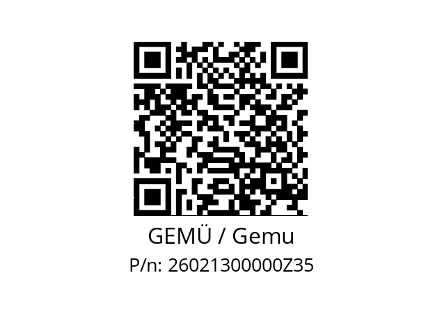   GEMÜ / Gemu 26021300000Z35