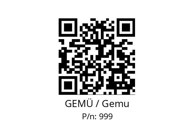   GEMÜ / Gemu 999