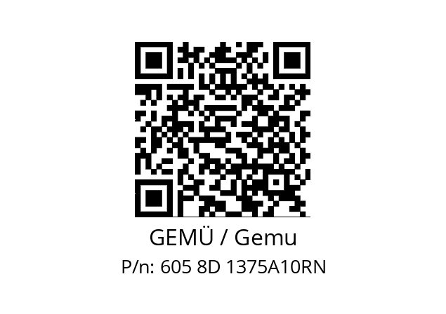   GEMÜ / Gemu 605 8D 1375A10RN