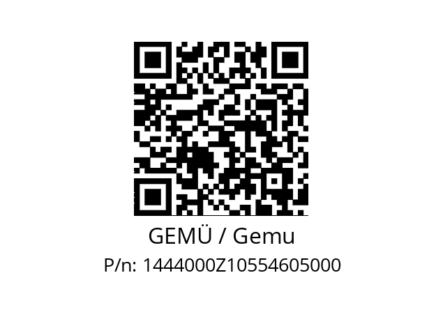   GEMÜ / Gemu 1444000Z10554605000