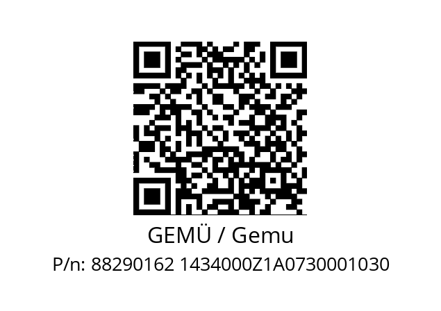   GEMÜ / Gemu 88290162 1434000Z1A0730001030