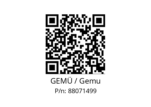   GEMÜ / Gemu 88071499