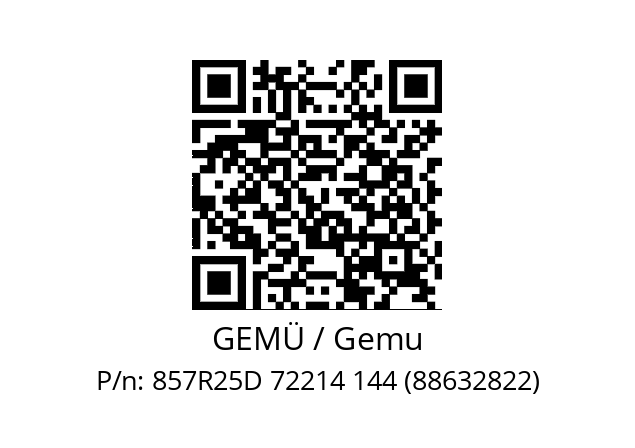   GEMÜ / Gemu 857R25D 72214 144 (88632822)