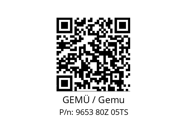   GEMÜ / Gemu 9653 80Z 05TS