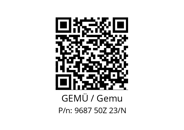   GEMÜ / Gemu 9687 50Z 23/N