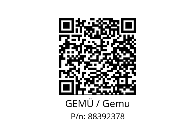  ASR0300 U S14 F07F10Y S22A GEMÜ / Gemu 88392378