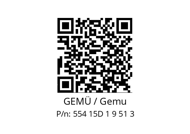   GEMÜ / Gemu 554 15D 1 9 51 3