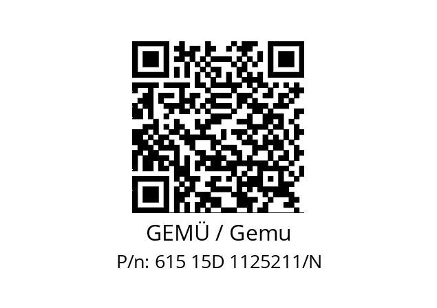   GEMÜ / Gemu 615 15D 1125211/N