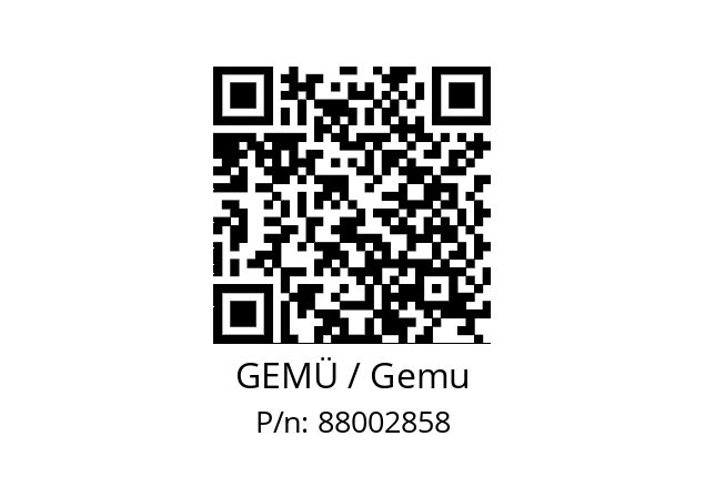   GEMÜ / Gemu 88002858