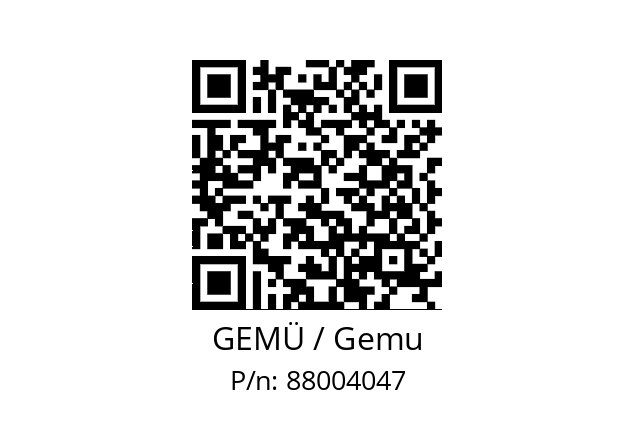   GEMÜ / Gemu 88004047