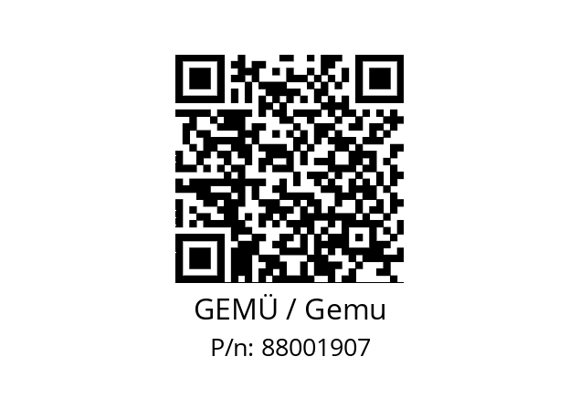   GEMÜ / Gemu 88001907