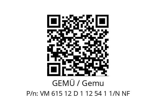   GEMÜ / Gemu VM 615 12 D 1 12 54 1 1/N NF