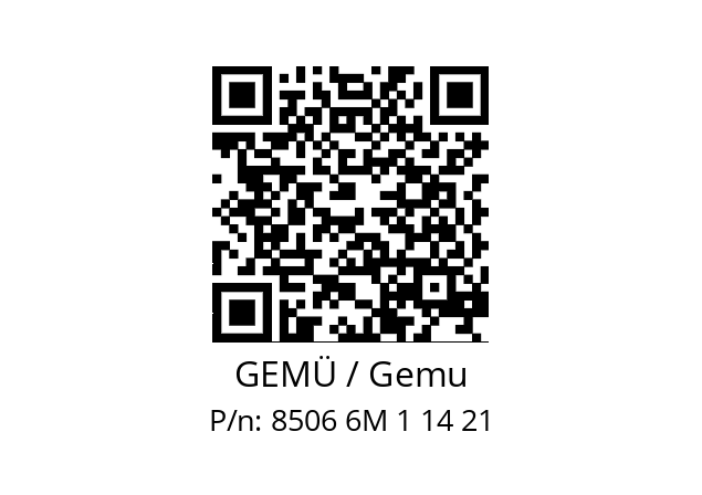   GEMÜ / Gemu 8506 6M 1 14 21