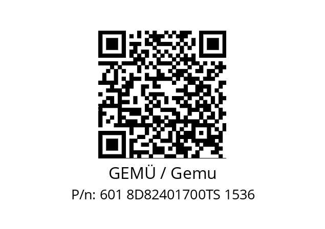   GEMÜ / Gemu 601 8D82401700TS 1536