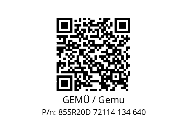   GEMÜ / Gemu 855R20D 72114 134 640