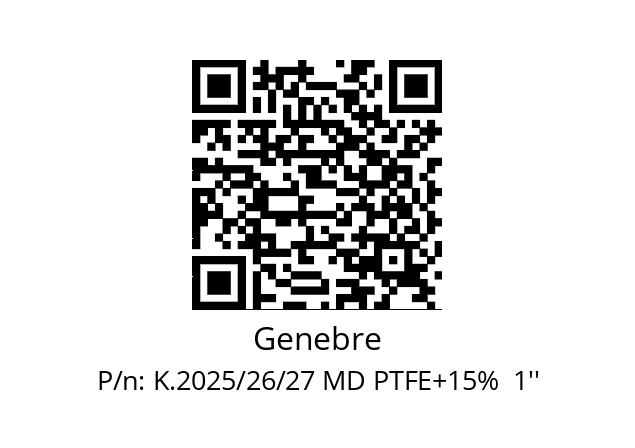   Genebre K.2025/26/27 MD PTFE+15%  1''