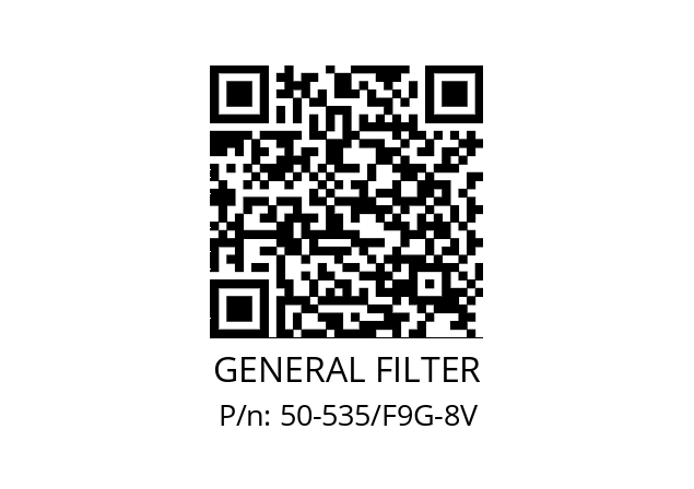   GENERAL FILTER 50-535/F9G-8V