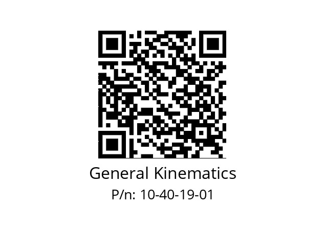   General Kinematics 10-40-19-01