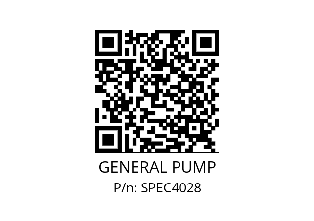   GENERAL PUMP SPEC4028