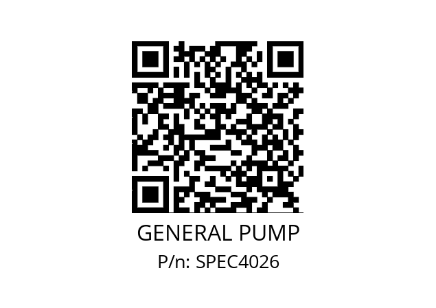   GENERAL PUMP SPEC4026