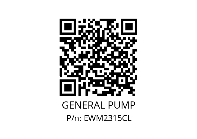   GENERAL PUMP EWM2315CL