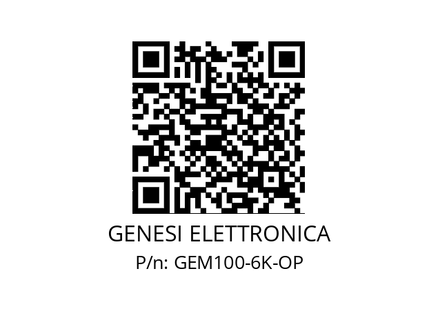   GENESI ELETTRONICA GEM100-6K-OP