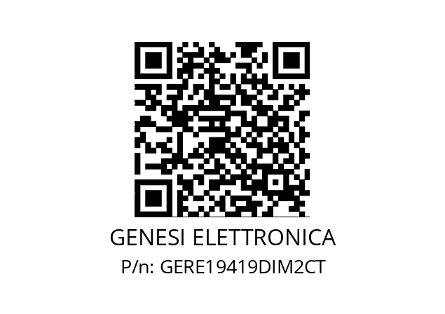   GENESI ELETTRONICA GERE19419DIM2CT