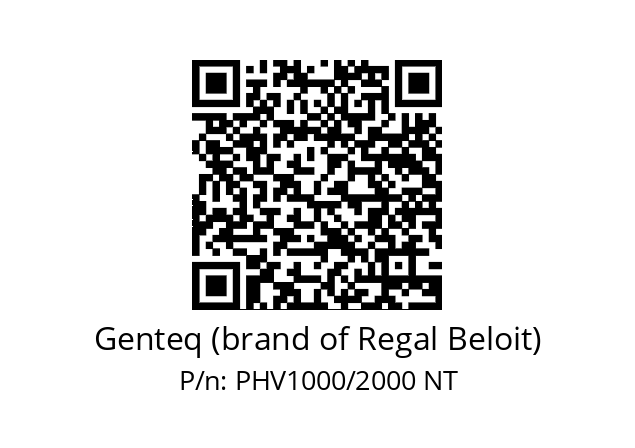   Genteq (brand of Regal Beloit) PHV1000/2000 NT