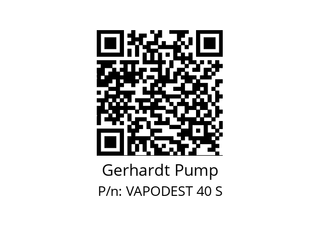   Gerhardt Pump VAPODEST 40 S