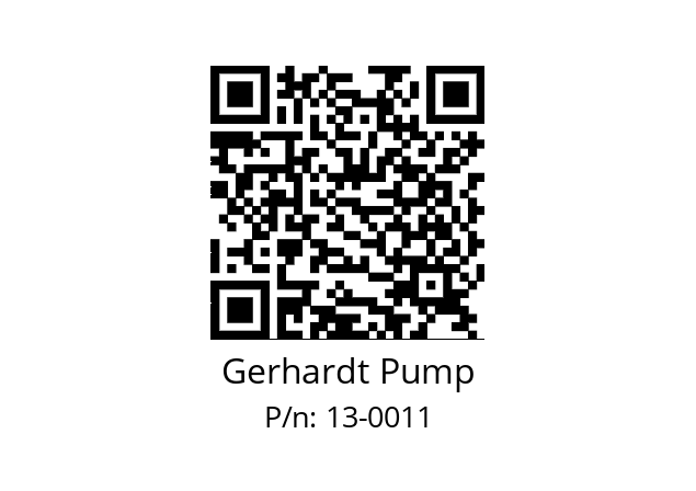   Gerhardt Pump 13-0011