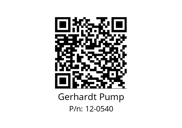   Gerhardt Pump 12-0540