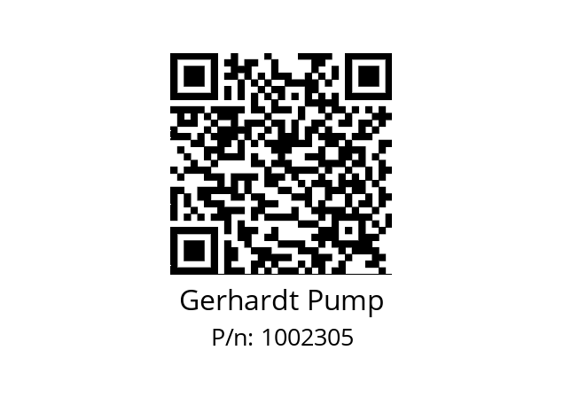   Gerhardt Pump 1002305