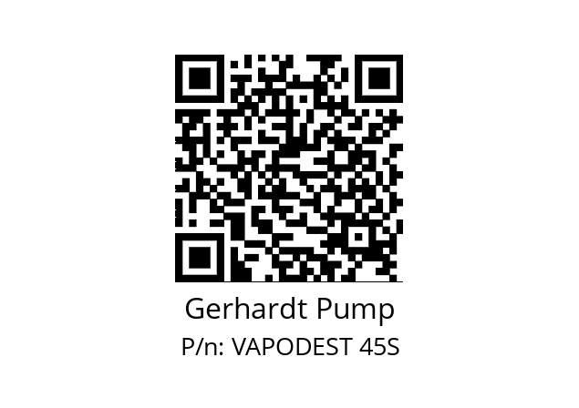   Gerhardt Pump VAPODEST 45S