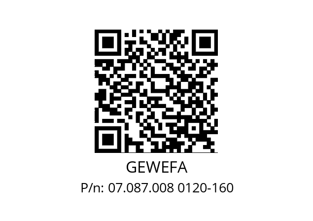   GEWEFA 07.087.008 0120-160