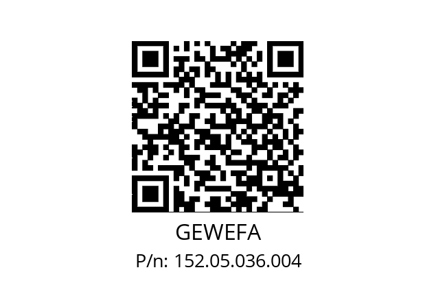   GEWEFA 152.05.036.004