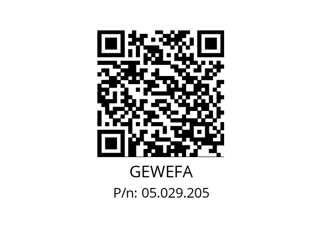   GEWEFA 05.029.205