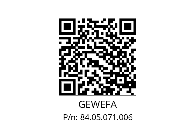   GEWEFA 84.05.071.006