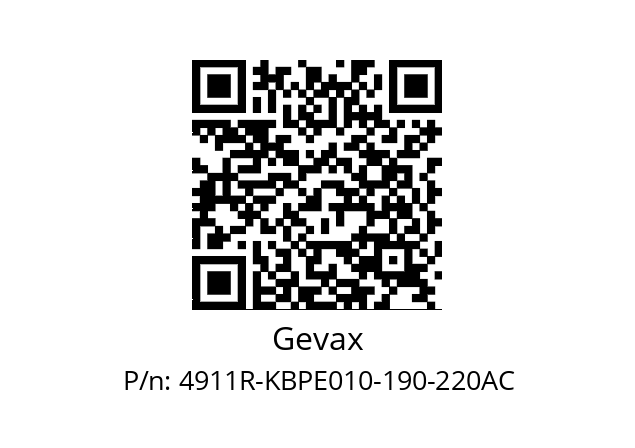   Gevax 4911R-KBPE010-190-220AC