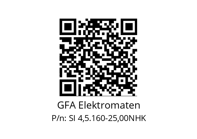   GFA Elektromaten SI 4,5.160-25,00NHK