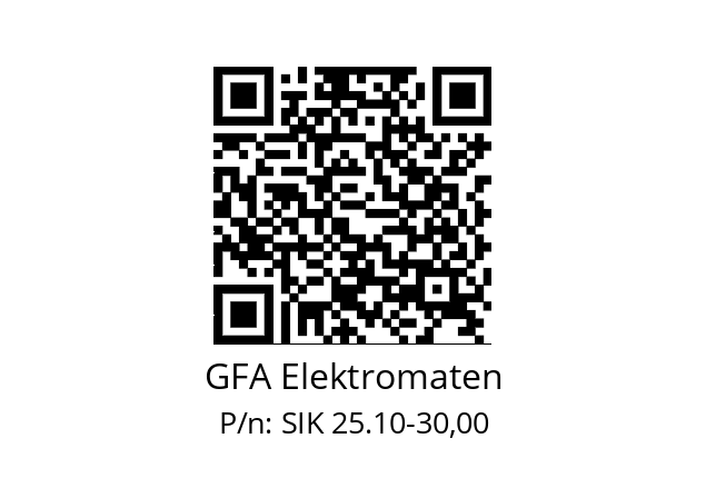   GFA Elektromaten SIK 25.10-30,00